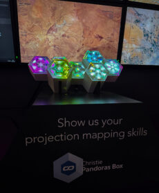 Content projection hexagonal objects