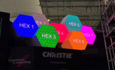 Content projection hexagonal objects